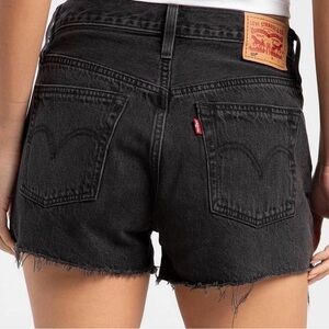 Levi's 501 Black Denim Shorts
